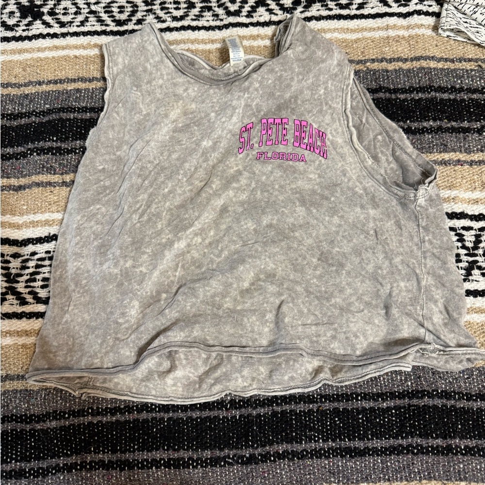 St. Pete Beach Kids Gray Tank Top